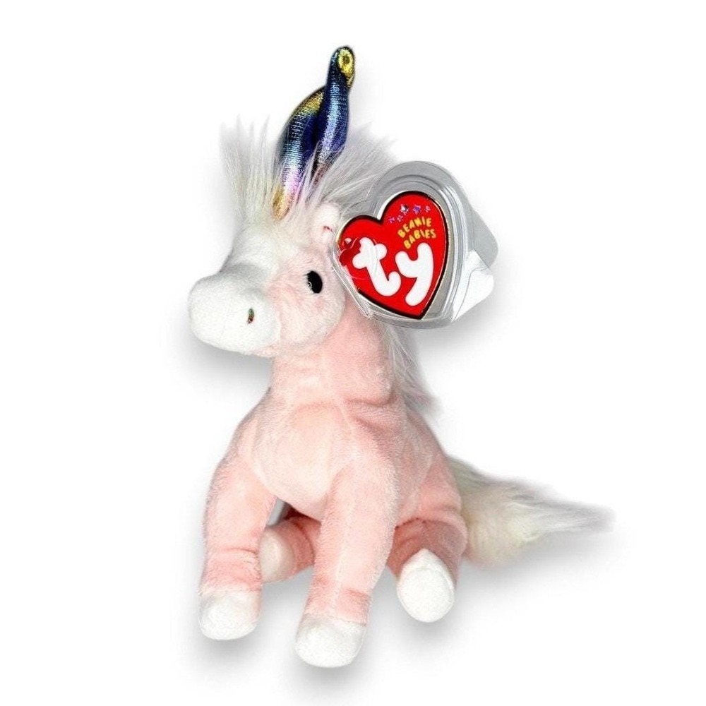Charmer the Unicorn | Pastel Rainbow Dreamer | Mint Heart Tag TY Beanie Baby - Picture 7 of 7